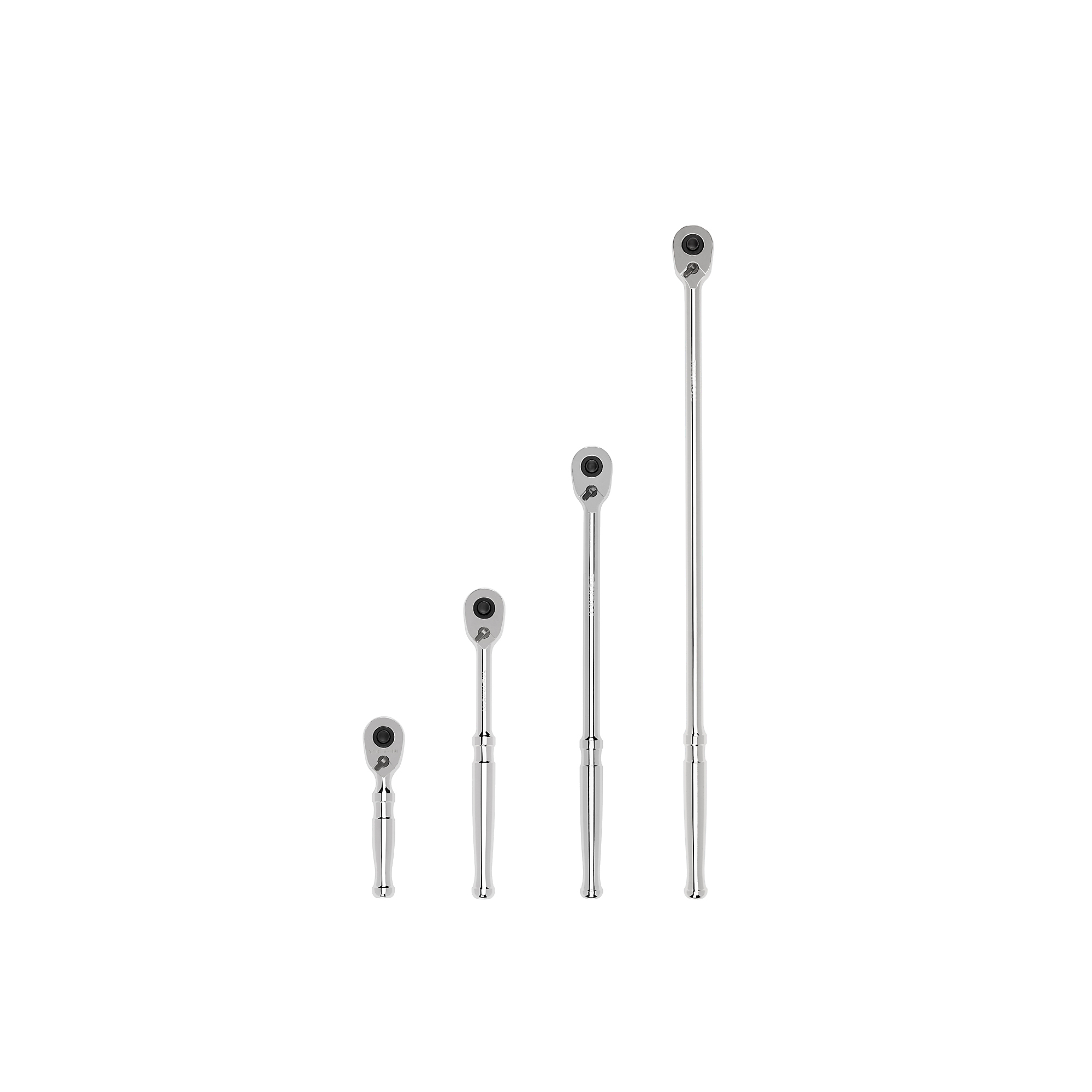 TEKTON 3/8 Inch Drive Quick-Release Ratchet Set, 4-Piece (4-1/2, 8, 12, 18 in.) | SRH91106